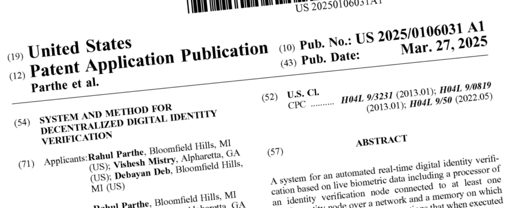 Tech5 patents complete decentralized biometric digital ID system