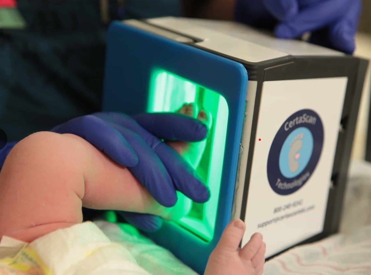 CertaScan infant biometrics footprint system installed at 3 Florida hospitals